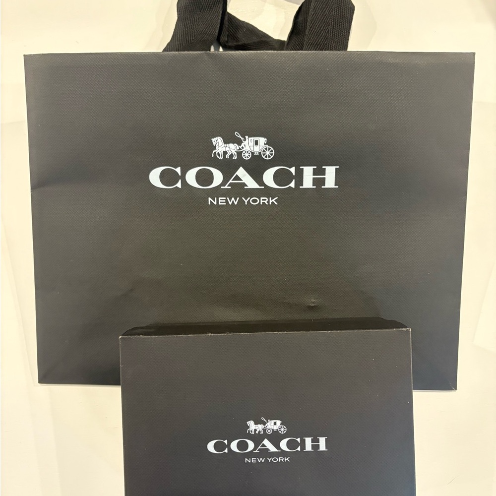 (FREE if bundled with purchase) Coach Black Paper Shopping Bag and Box